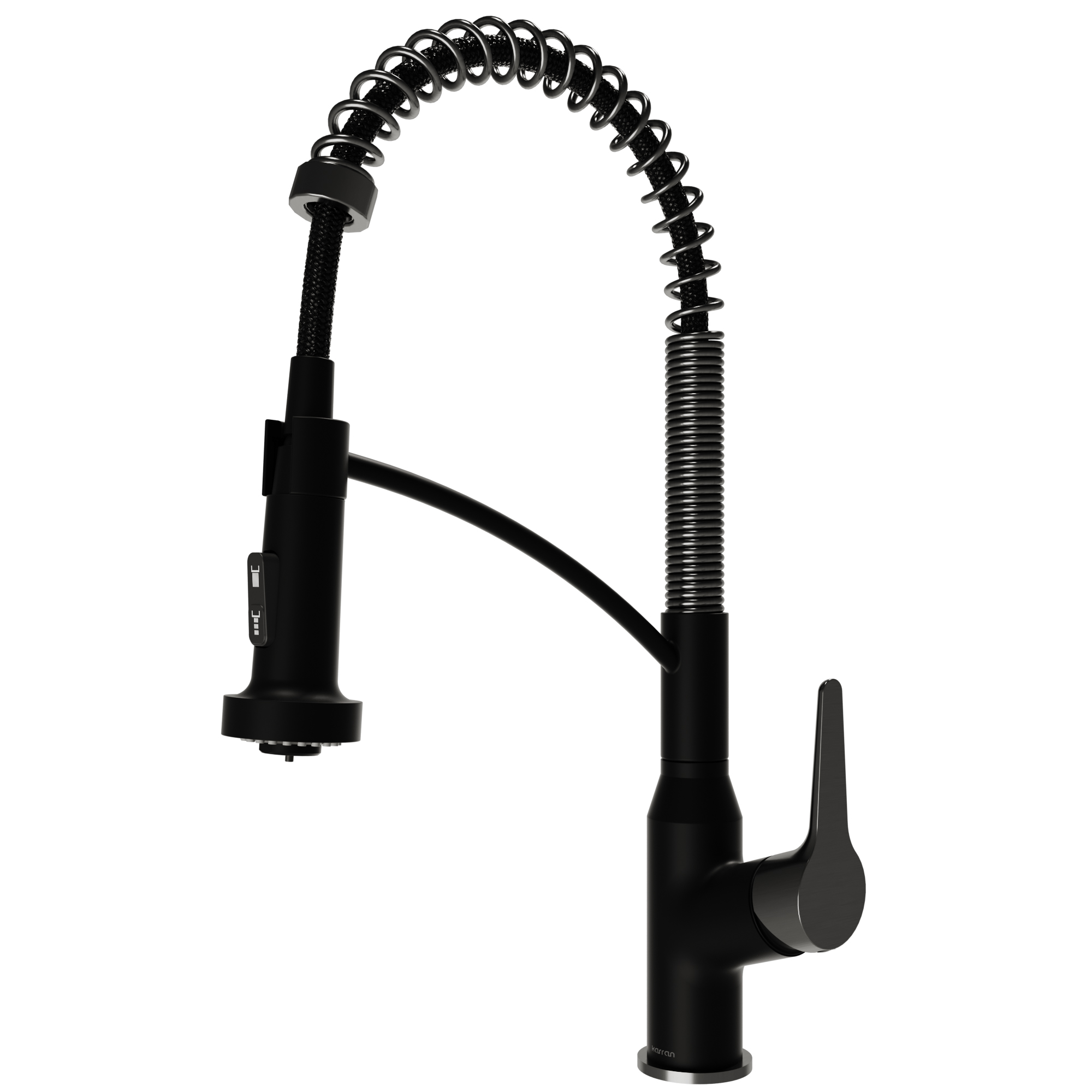 Karran Scottsdale 1.8 GPM Single Lever Handle Lead-free Brass ADA Kitchen Faucet, Pull-Down, Matte Black & Spot-Free Gunmetal Grey, KKF210MBSFGG