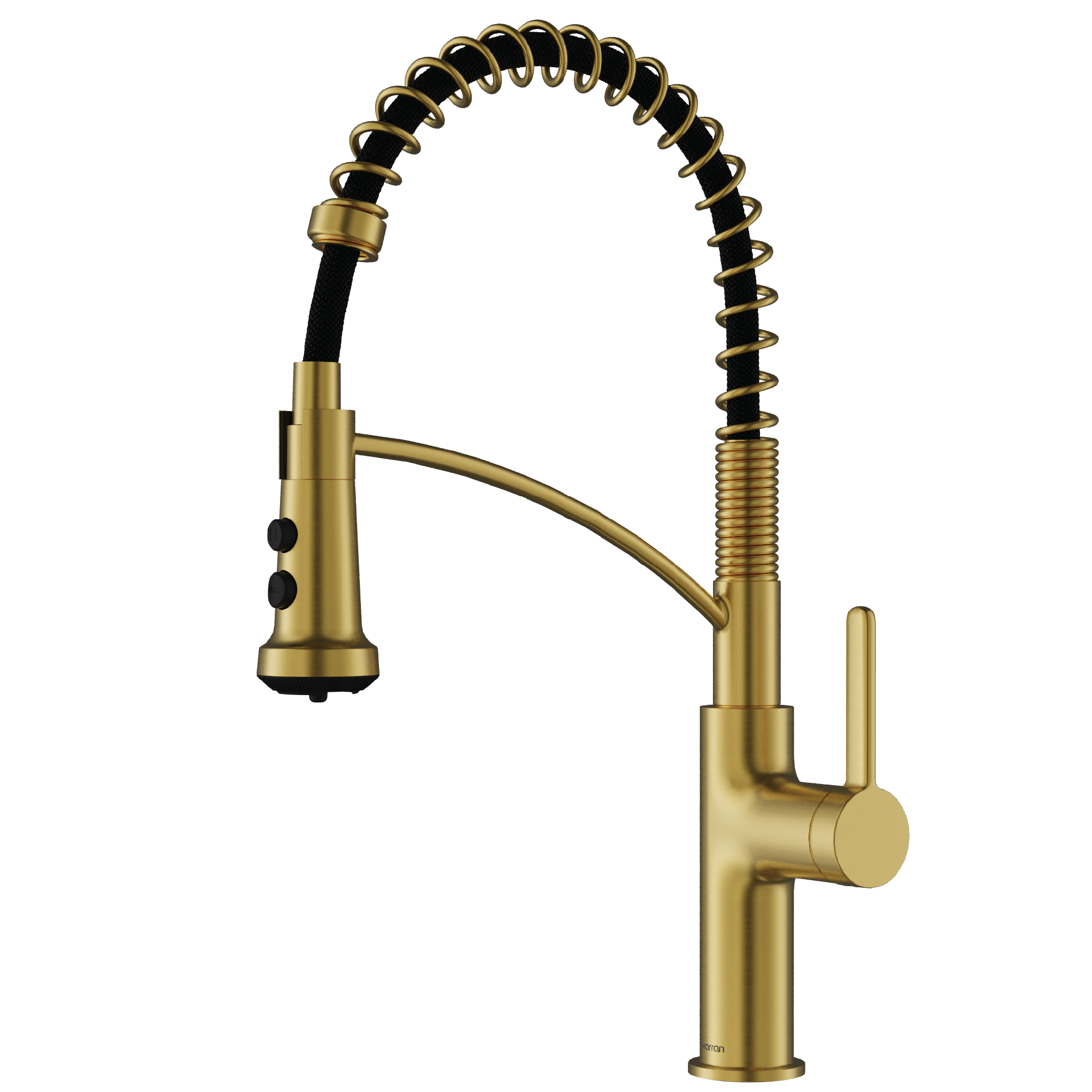 Karran Scottsdale 1.8 GPM Single Lever Lead-free Brass ADA Kitchen Faucet, Pull-Down, Spot-Free Brushed Gold, KKF740SFBG