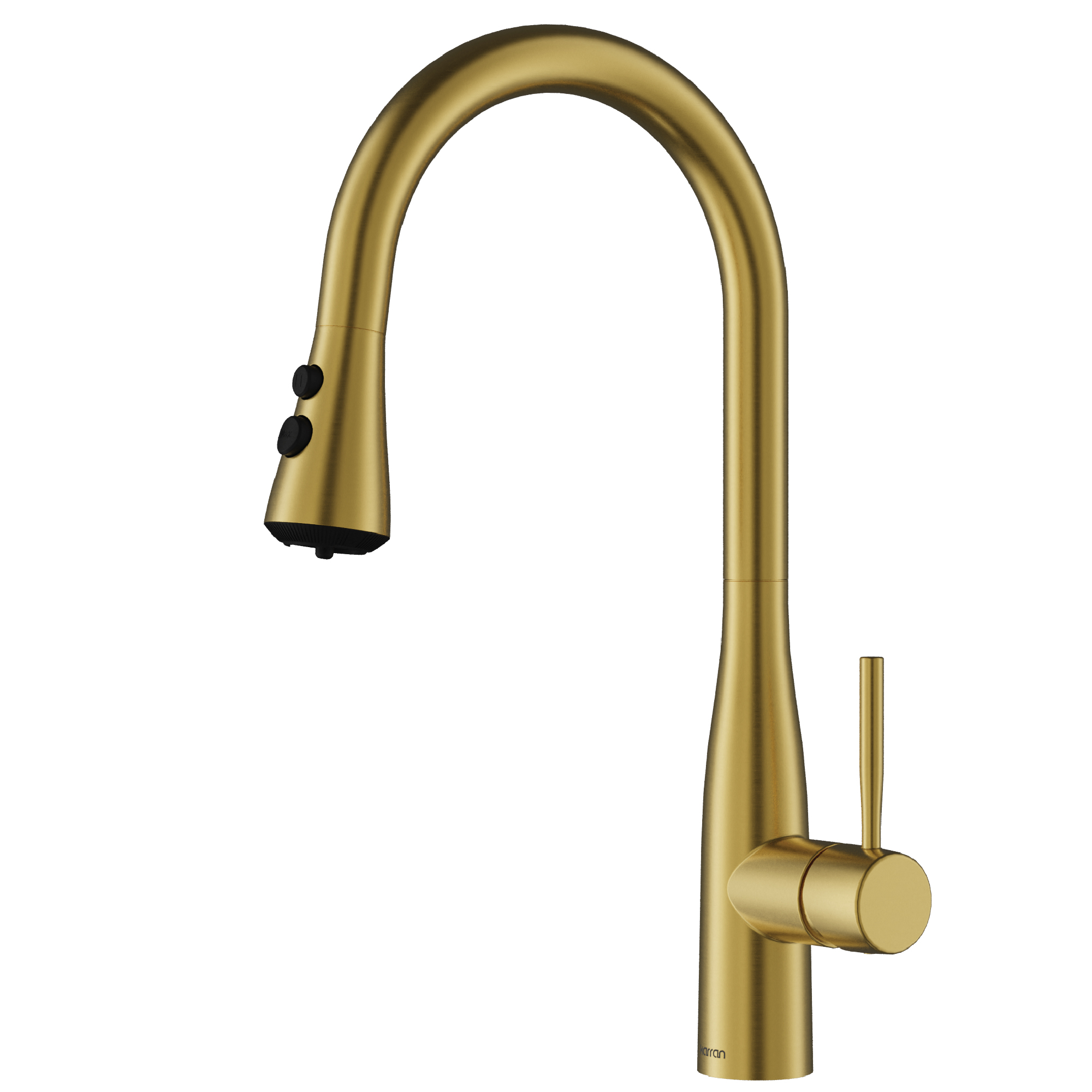 Karran Faraday 1.8 GPM Single Lever Lead-free Brass ADA Kitchen Faucet, Pull-Down, Spot-Free Brushed Gold, KKF750SFBG